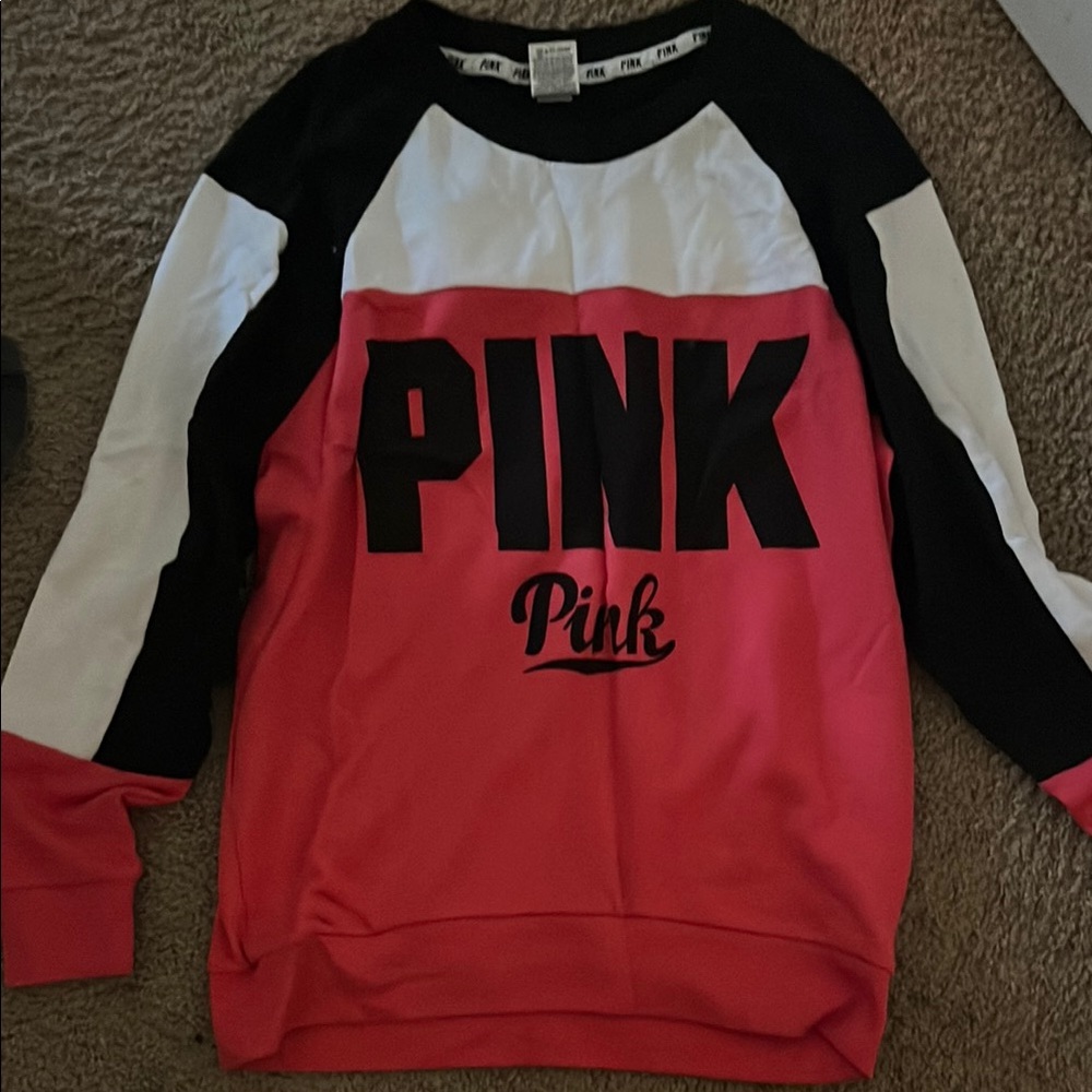 Pink Colorblock Sweatshirt